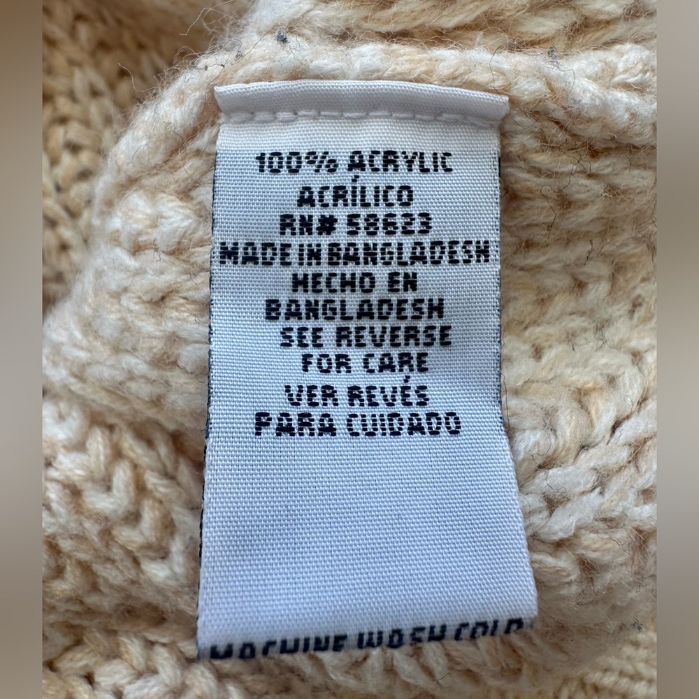 Creazioni Effeci Cream Sweater with Zipper Accents - size M - Picture 6 of 6